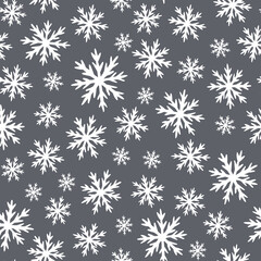 Fototapeta na wymiar Christmas seamless pattern with snowflakes.winter pattern for backgrounds,postcards,fabrics,packaging paper