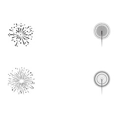 Set Fireworks Logo Template vector symbol