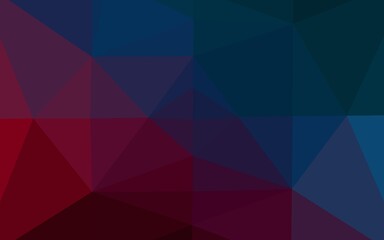 Obraz premium Dark Blue, Red vector polygon abstract background.