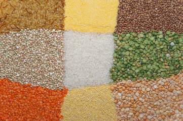 assorted different cereals on the surface