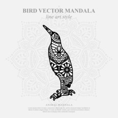 Bird Vector Mandala Line Art Style