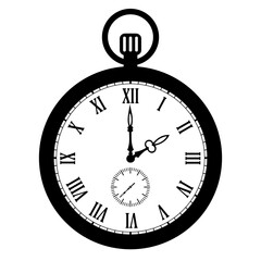Old pocket watch vector icon