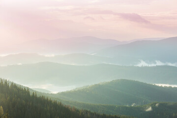 Obraz premium Mountains silhouette