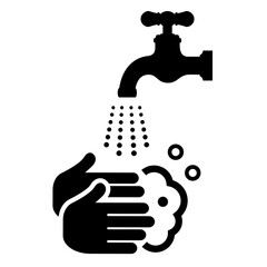 Wash your hands vector icon