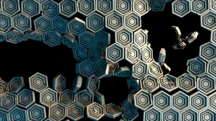Concentric Hexagon Wall Breaking