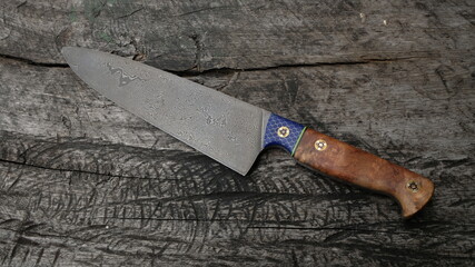 various types of damascus knives © wann