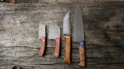 various types of damascus knives
