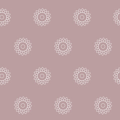 Wrapping paper - Seamless pattern of sunflower symbols for vector graphic design