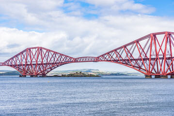 Forth Bridge, a cantilever railway bridge across the Firth of Forth in the east of Scotland, a UNESCO World Heritage site.
