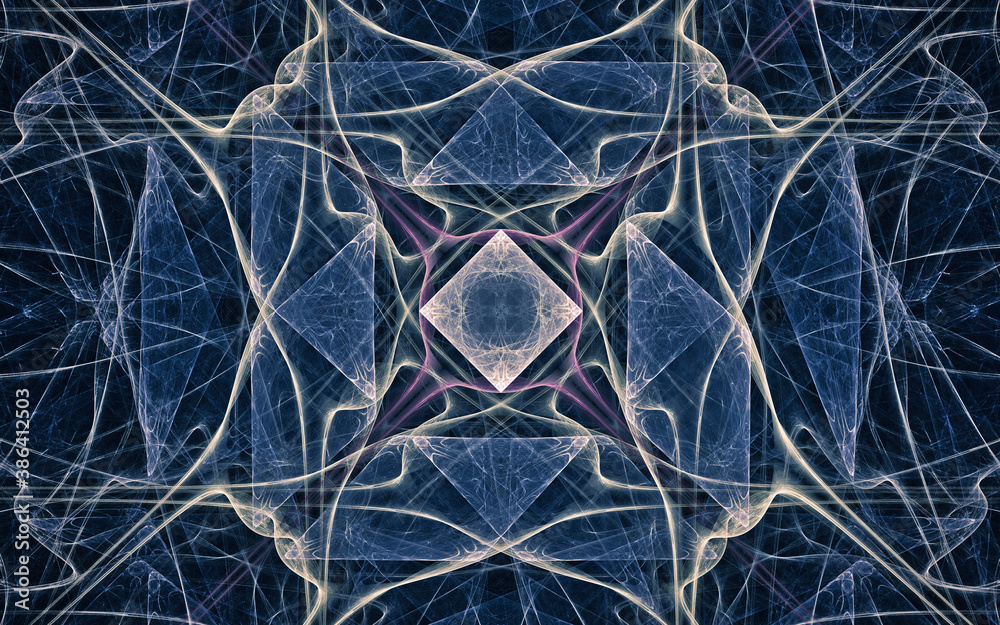 Fototapete digital generated image in the form of abstract geometric shapes of various shades and colors for us