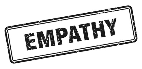 empathy stamp. square grunge sign on white background