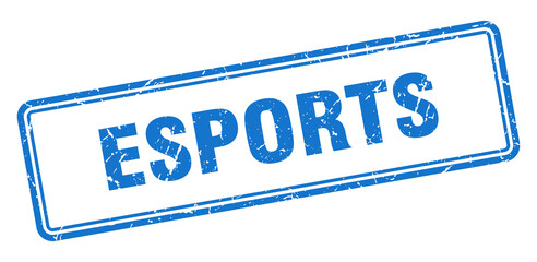 esports stamp. square grunge sign on white background