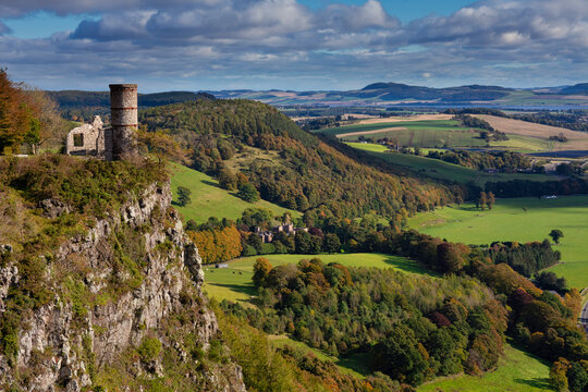 views from Kinnoull hill, perthshire, scotland.