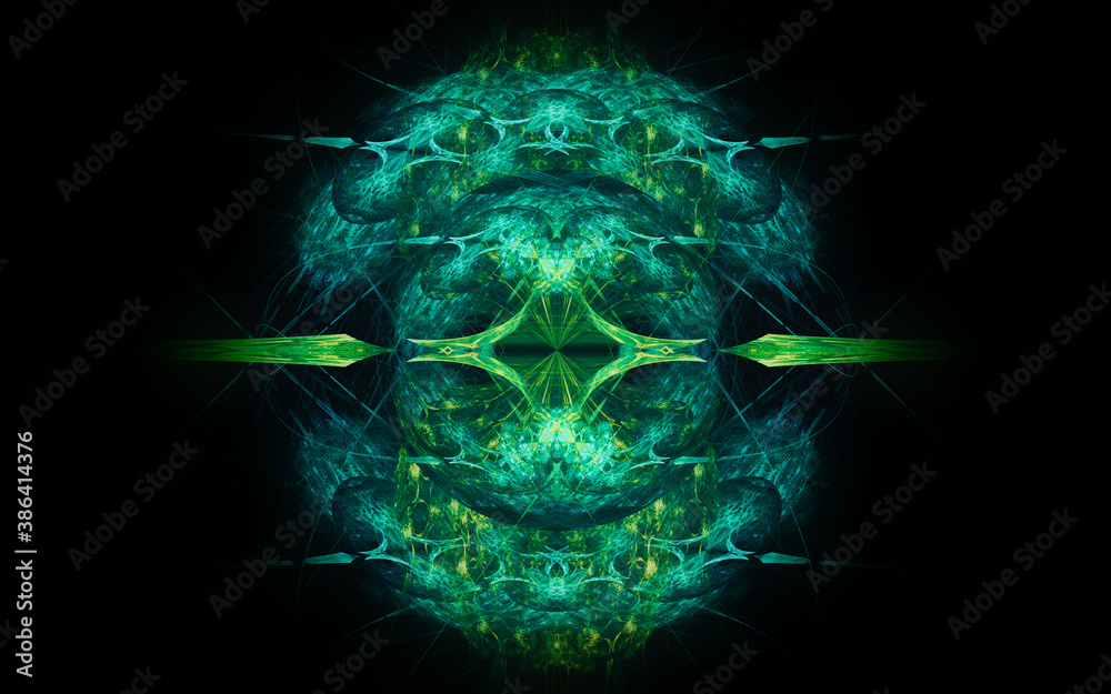 Fototapete digital generated image in the form of abstract geometric shapes of various shades and colors for us
