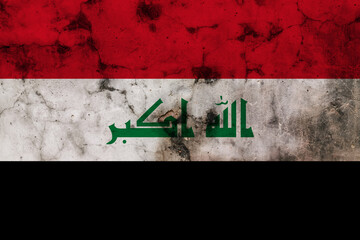 Old Iraq grunge background flag