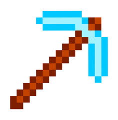 Fototapeta premium Arrow of archer vector, isolated on white weapon made of steel or iron, wooden stick ammunition in game, pixel art, vintage 8bit graphics flat style. Arms of ancient knights for battle and hunting