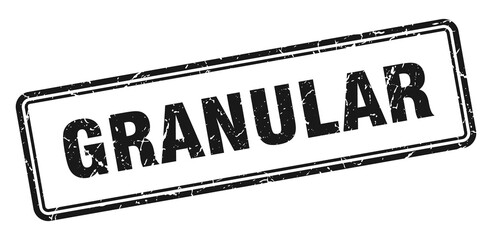 granular stamp. square grunge sign on white background
