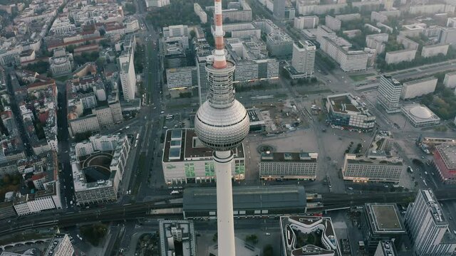 Television Tower at Alexanderplatz in Berlin