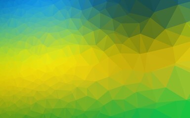 Dark Blue, Yellow vector low poly cover.