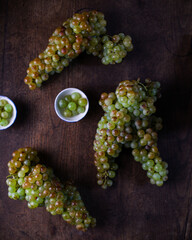 Grapes ready to make some wine, green, fruit, tasty, homemade, healthy