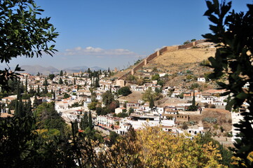 Fototapeta na wymiar Albaicín (Albayzín), Moorish quarter of Granada, Andalusia, Spain