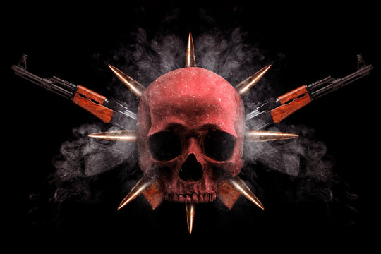 Skull And Guns Wallpaper