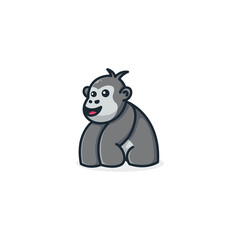 Fototapeta premium king kong cartoon logo design