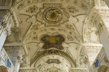 painted ceiling of The St. Ursus Cathedral in Old Town of Solothurn, Switzerland