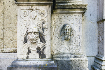 detail of a fountain in Old Town of Solothurn, Switzerland