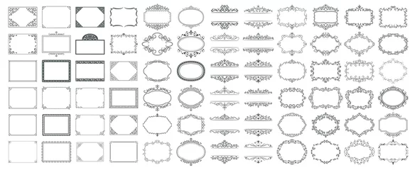Gordijnen Vintage ornament frameset in various shapes © SUE
