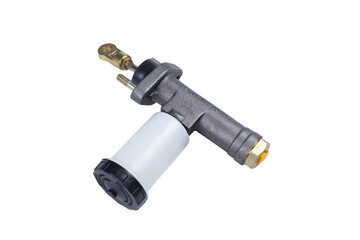 New clutch slave cylinder, cylinder isolated on a white background.
