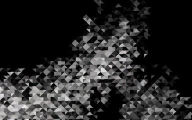 Dark Black vector backdrop with lines, triangles.