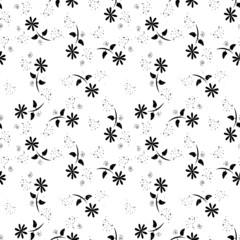 Vintage floral background. Seamless vector pattern for design and fashion prints. Flowers pattern with small flowers
