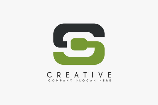 Initial Letter SC logo design vector illustration. Letter SC icon. Usable for business and technology Logos, Isolated on white background