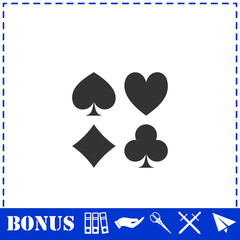 Card suit icon flat