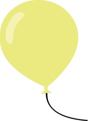 Vector illustration of emoticon of a yellow balloon