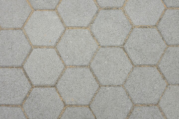 hexagonal paving blocks pattern and texture background