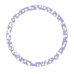 Round snow frame. Winter border. Merry Christmas and Happy New Year Border. Circle shape. For wedding invitation and birthday card. With empty space for your text, photo, save date, logo, monogram