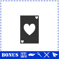 Playing card icon flat