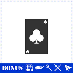 Fototapeta na wymiar Playing card icon flat