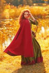 girl in red cape