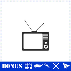 Obraz premium TV icon flat