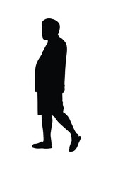 Standing man silhouette vector	
