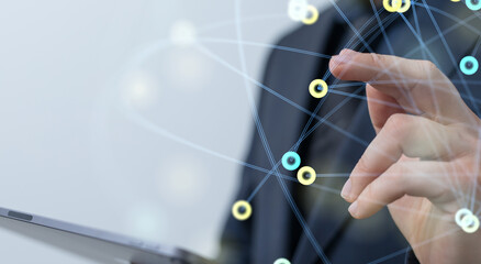 network chart team concept networking technology