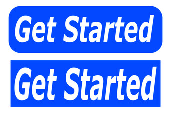 Get Started Blue Button for web and apps Creative vector design eps10