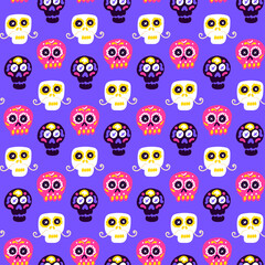 Obraz premium Day Of Dead Seamless Pattern
