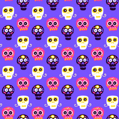 Day Of Dead Seamless Pattern