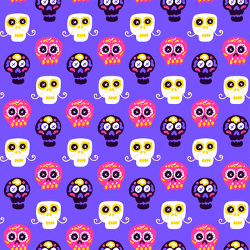 Day Of Dead Seamless Pattern
