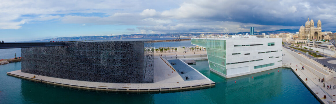 Marseille, Mucem, Villa M&eacute;diterran&eacute;e, Cathedral