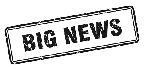 big news stamp. square grunge sign on white background